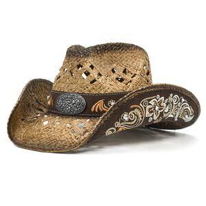 8849 Cowboy Hats For Women And Men Straw Western Hat Embroidered